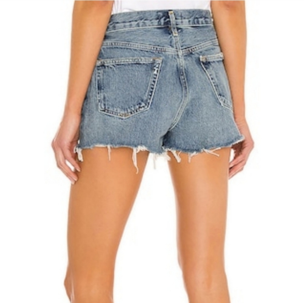 Agolde Parker Denim Jeans Shorts Swapmeet Dark - Picture 10 of 11